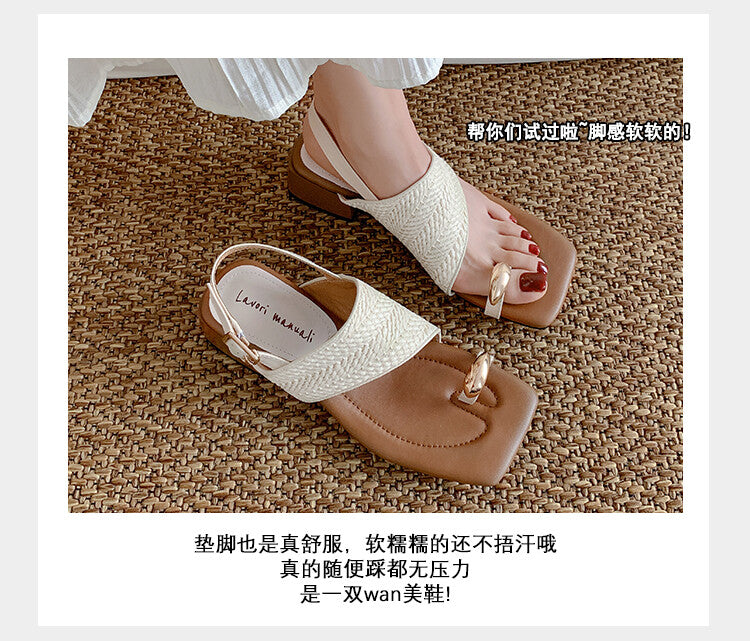 Karin Luna Hot Item Hot Item Spot Goods Featured Bestsellers Holiday Style Woven Sofa Sandals