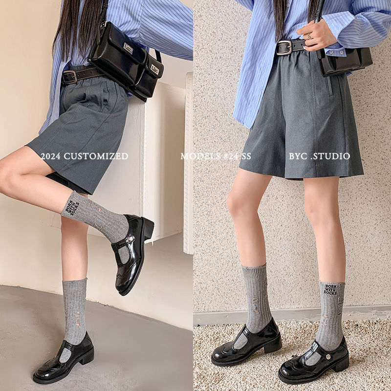Karin Luna In Stock Spot Goods  Color Matching t Round Toe British Style Single Shoes