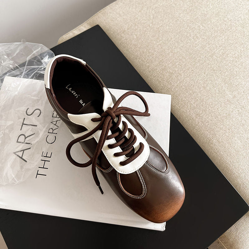 Karin Luna Casual Shoes Series~ Spot Goods Spot Goods Hot-selling Lace-up Hidden Heel Deep Mouth Single Shoes