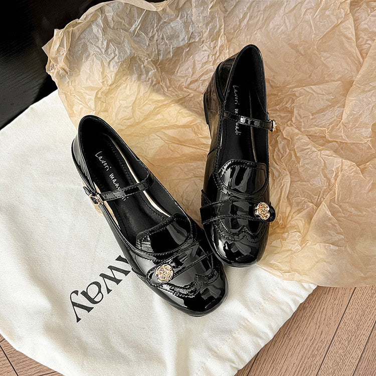 Karin Luna In Stock In Stock Vintage Mary Jane Series·Single Strap Flats
