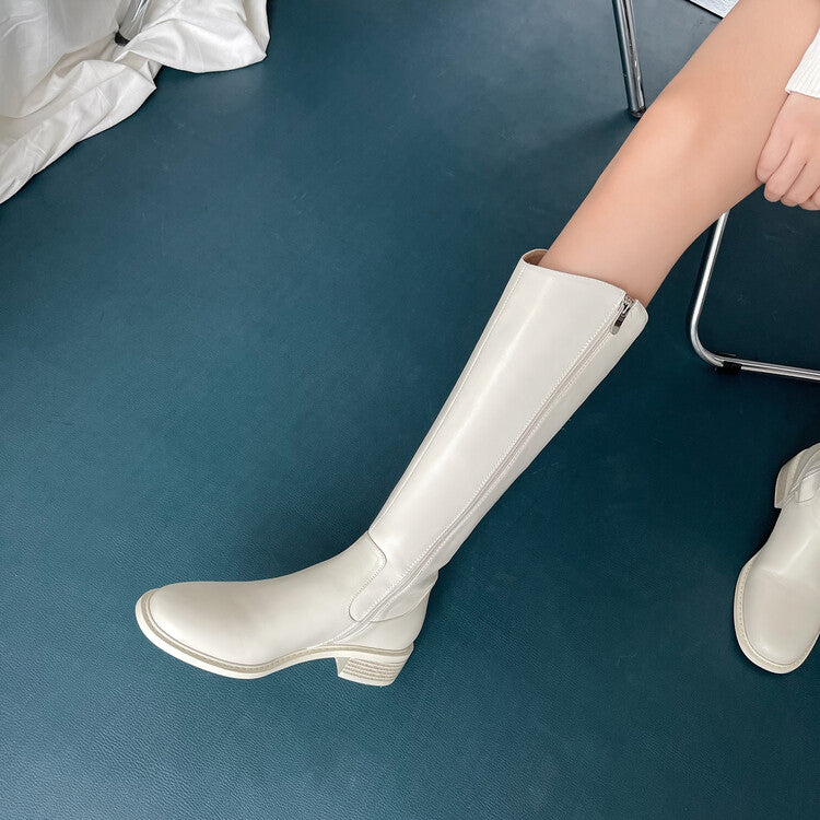 Karin Luna In Stock  Cowhide Niche Versatile Style Knight Boots