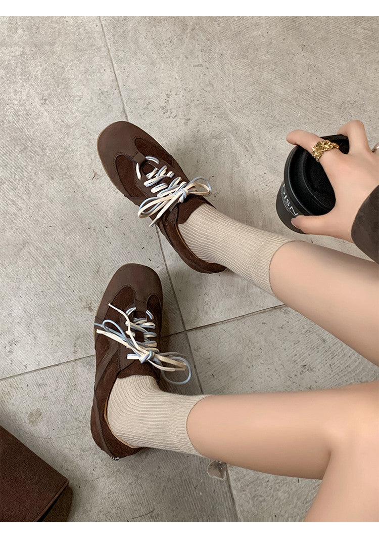 Karin Luna In Stock Spot Goods Casual Style Suede Lace-Up Height-Increasing Popular Single Shoes