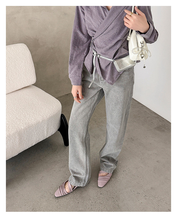 Karin Luna In Stock In Stock Minimalist Soft Upper Small Square Toe Chunky Heel Sandals