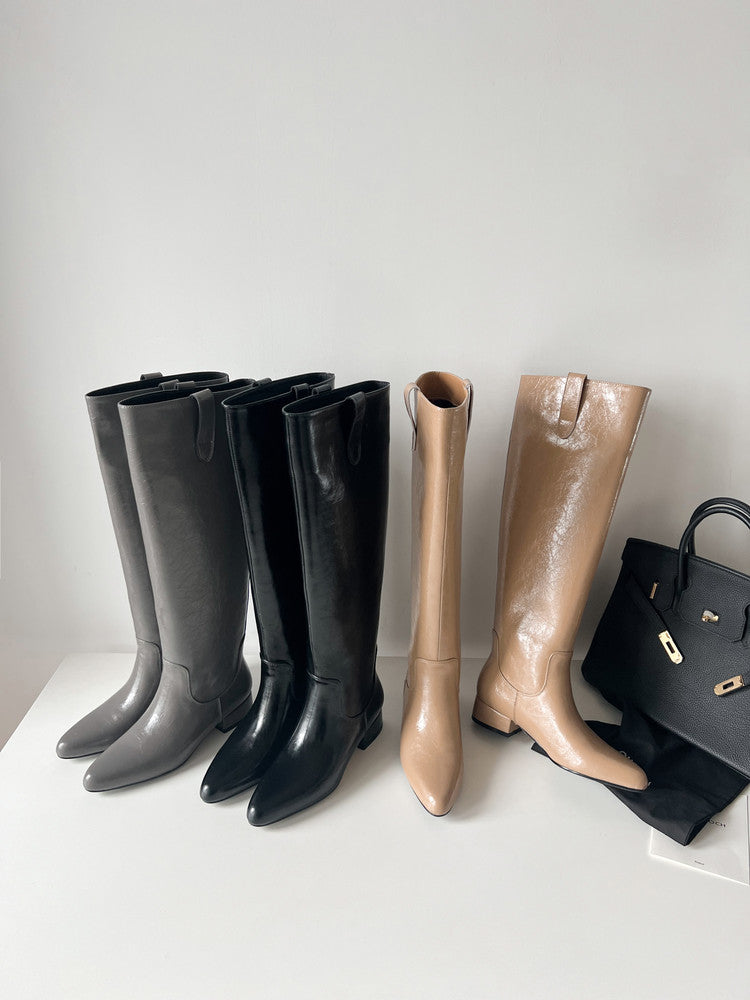 Karin Luna In Stock In Stock Classic Slip-On Straight Long Boots