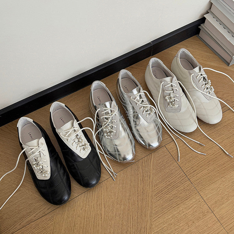 Karin Luna Casual Shoes Series~  In stock Xiaohongshu Hot-Selling Lace-Up Thick-Soled Deep Mouth Single Shoes