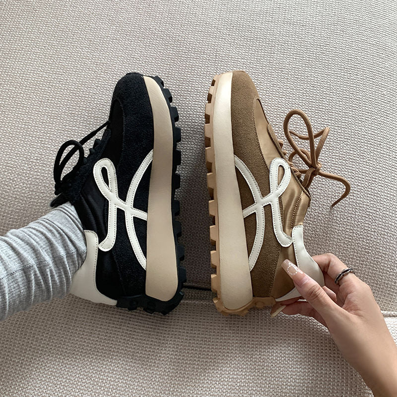 Karin Luna Casual Shoes Series~  In Stock Hot-Selling Versatile Lace-Up Thick-Soled Deep Mouth Single Shoes