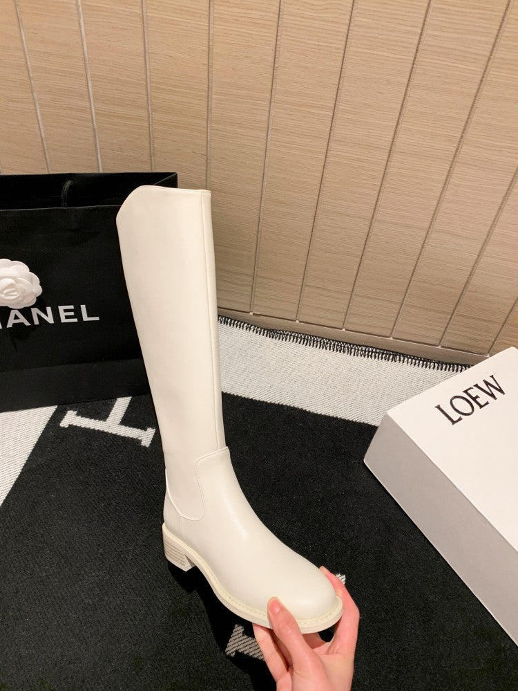 Karin Luna Internet Celebrity Photo  Best-selling in stock Full Leather Basic Long Boots  Winter Essential Combat Boots
