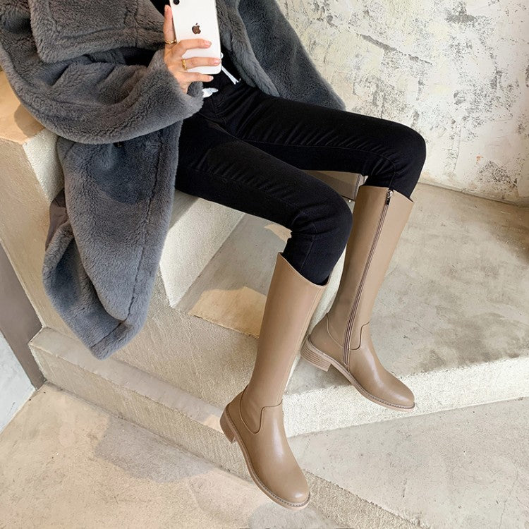 Karin Luna Internet Celebrity Photo  Best-selling in stock Full Leather Basic Long Boots  Winter Essential Combat Boots