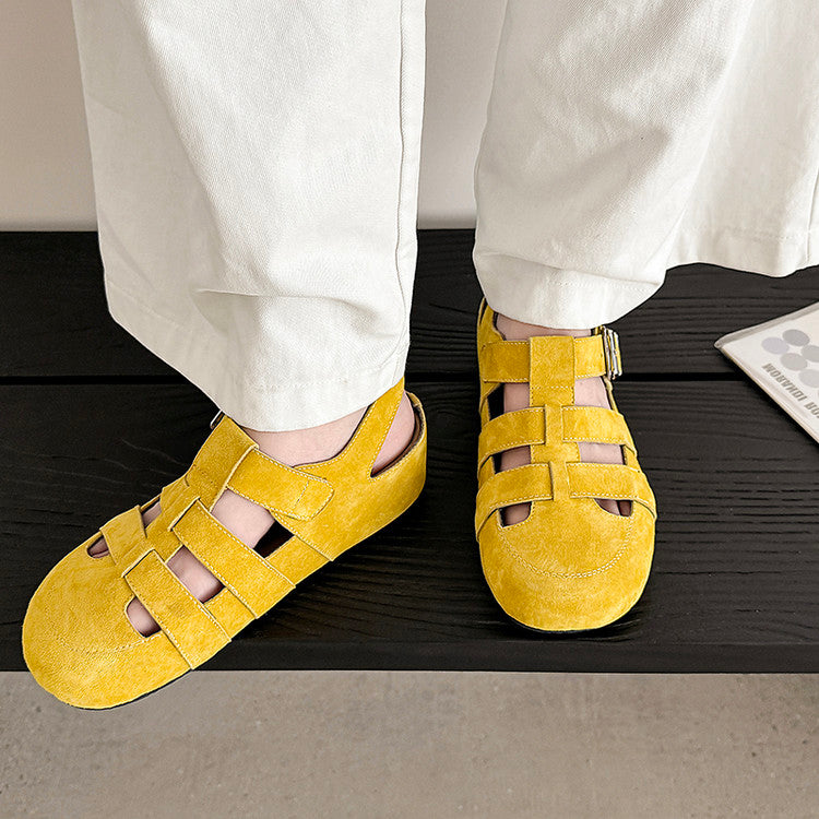 Karin Luna Full Layer Inside and Out~Basic Versatile Perforated Round Toe Birkenstock Shoes