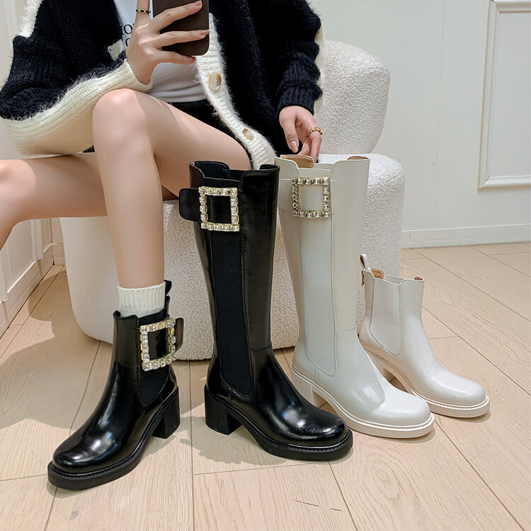 Karin Luna Bestseller Spot Goods Exquisiteness round Head Elastic Long Boots