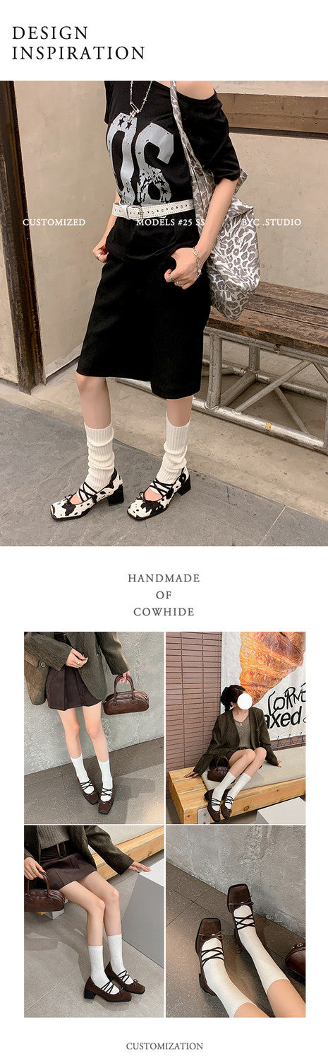 Karin Luna Hot Item Hot Item Xiaohongshu Hot Item  Comes with Bowknot Mary Jane Flats