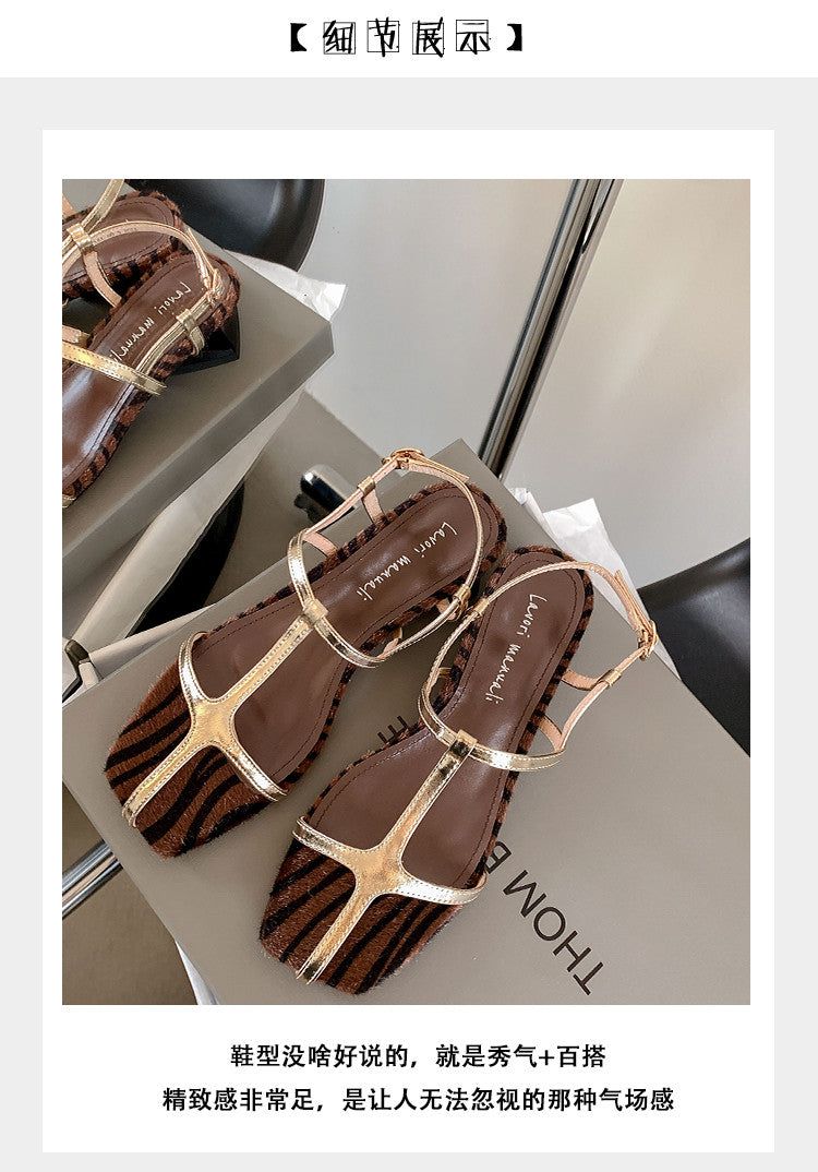 Karin Luna In Stock Spot Goods Vacation style t Strappy Open-Toe Flat Sandals