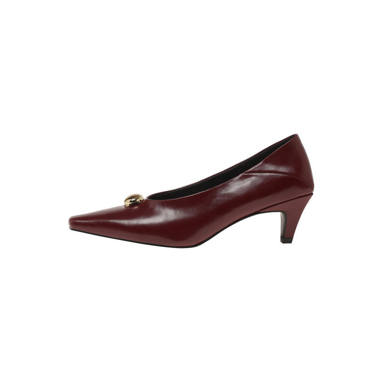 Karin Luna In Stock In Stock ~Basic Versatile French Style Small Square Toe Shallow Mouth Single Shoes