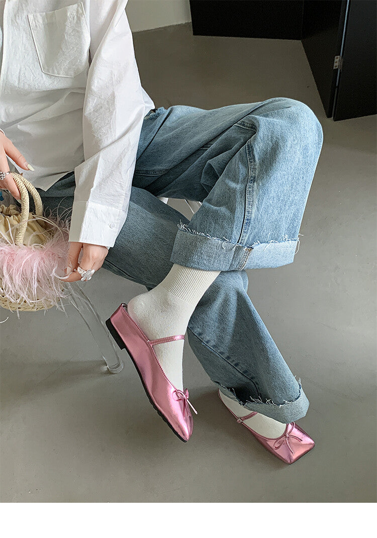 Karin Luna Hot-Selling Derivative Edition~Comes with data plan included Must-have Butterfly Knot Closed-Toe Height-Increasing Slippers