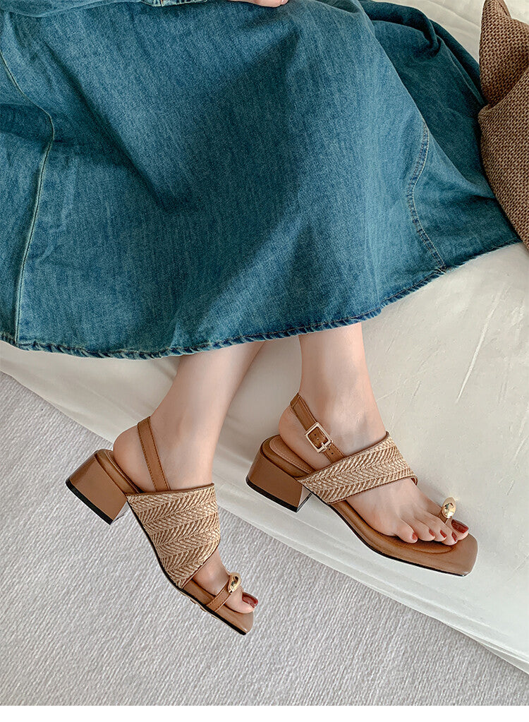 Karin Luna Hot Item Hot Item Spot Goods Featured Bestsellers Holiday Style Woven Sofa Sandals