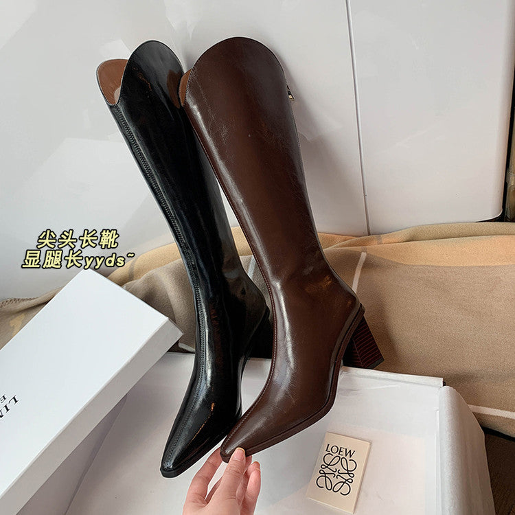 Karin Luna In Stock  Temperament Style v High Heel Long Boots