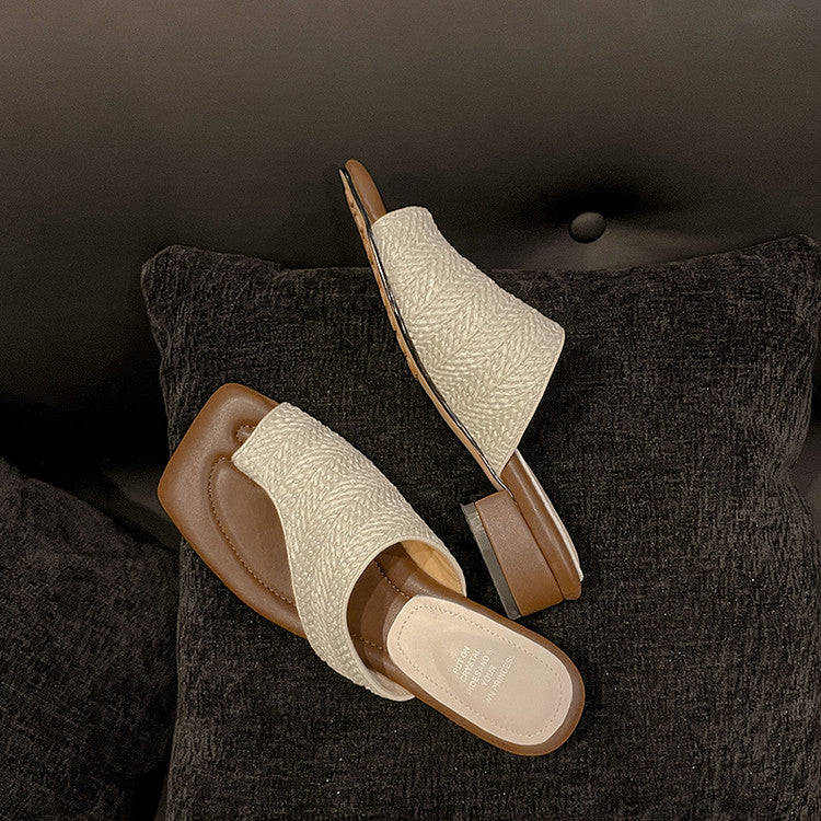 Karin Luna Bestseller  Popular  Data Hot-Selling Toe-Clip Straw Vacation Style Slippers