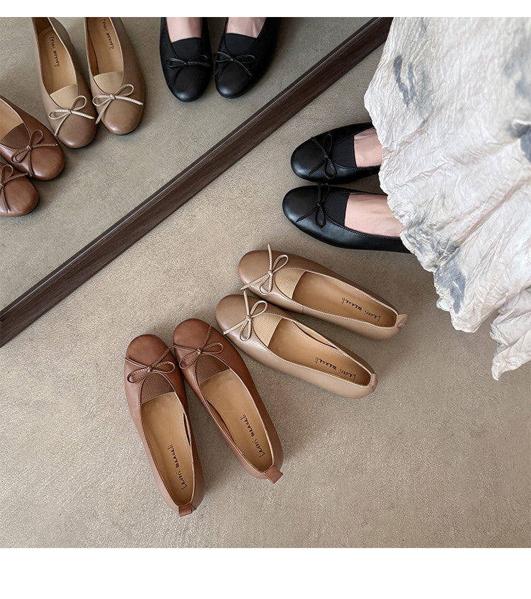 Karin Luna Full Layer Inside and Out~Basic Versatile Bow Hidden Heel Shoes
