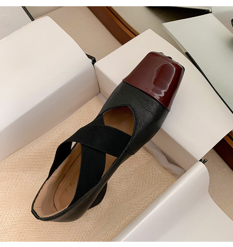Karin Luna In Stock  Spot Goods  Lost in a Flash~Full Grain Leather Inside and Out Pig Nose Style Mainly Recommended Popular Ballet Shoes