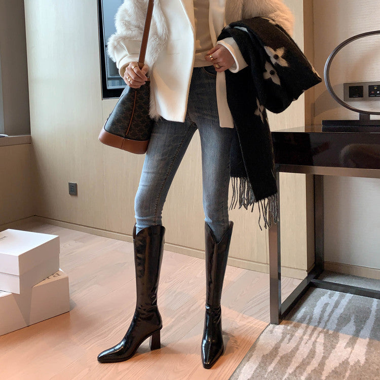 Karin Luna In Stock  Temperament Style v High Heel Long Boots