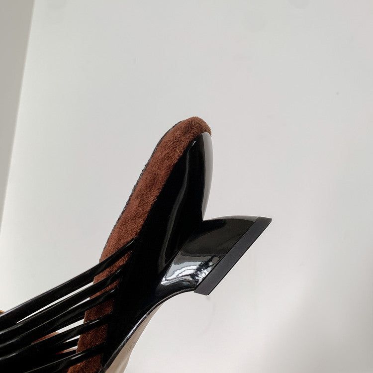 Karin Luna Bestseller Popular New Image  Comes with data plan included Resort Style Irregular Heel Thin Strap Slippers