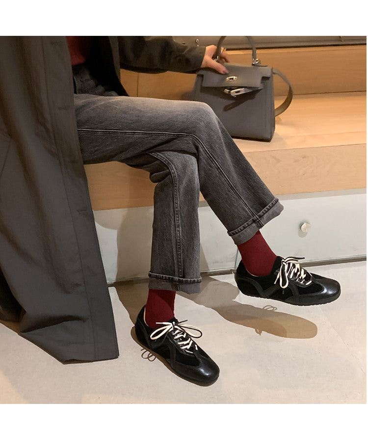 Karin Luna In Stock Spot Goods Casual Style Suede Lace-Up Height-Increasing Popular Single Shoes
