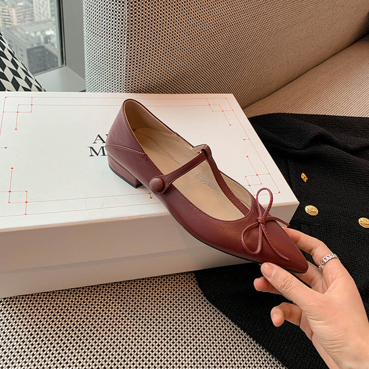 Karin Luna is a perfect Korean drama heroine~French Retro Style Full leather inside and out Pointed Bowknot