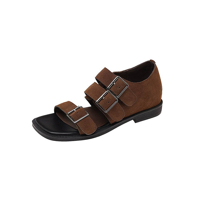 Karin Luna In Stock Spot Goods   Casual Belt Buckle Thick-soled Versatile Sandals