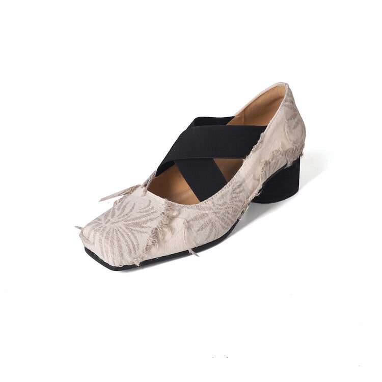 Karin Luna Chinese Pop is the Top Flow~ Orchid Pavilion Preface  New Chinese Style National Aesthetics Retro Cross Strap Mary Jane Shoes