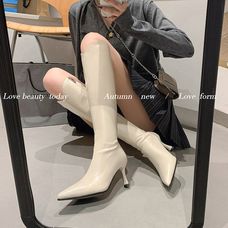 Karin Luna Elegant Style v Pointed Toe Stiletto Long Boots