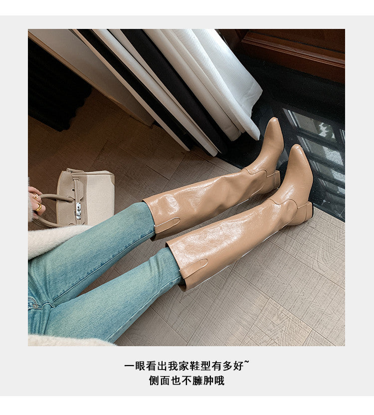 Karin Luna In Stock In Stock Classic Slip-On Straight Long Boots