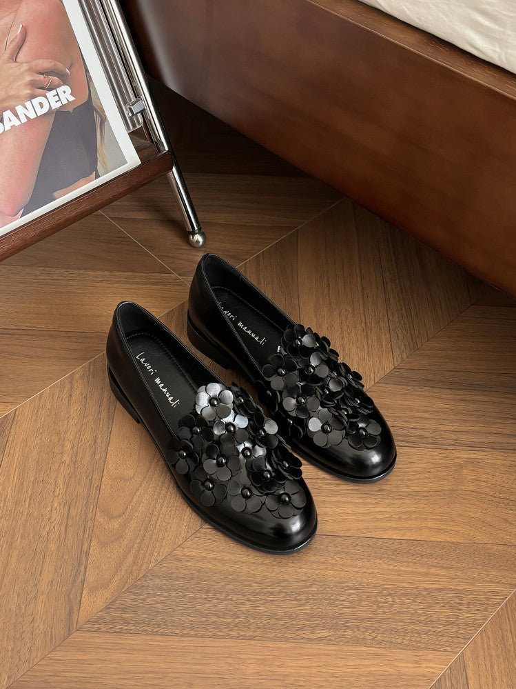 Karin Luna Casual Shoes Series~  Spot Goods In Stock Floral British Style Deep Mouth Single Shoes