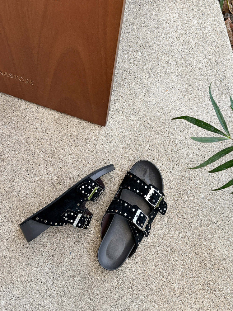 Karin Luna In Stock Spot Goods Casual Thick-Soled Belt Buckle Slippers