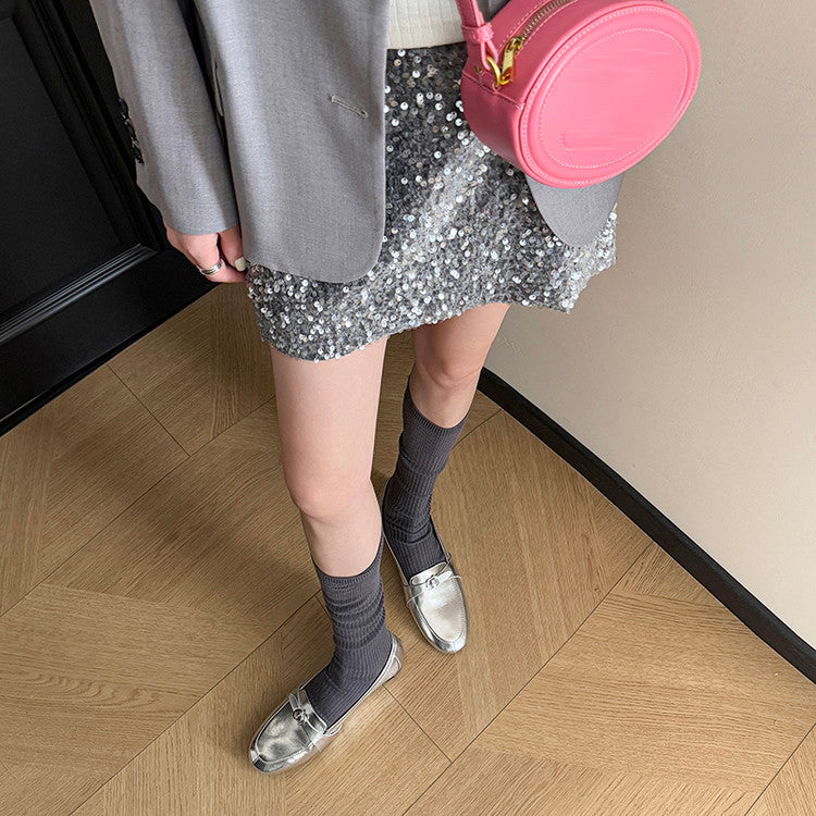 Karin Luna In Stock Spot Goods Basic Versatile British Style Single Shoes