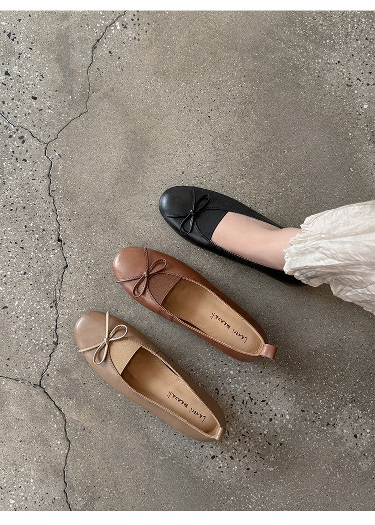 Karin Luna Full Layer Inside and Out~Basic Versatile Bow Hidden Heel Shoes