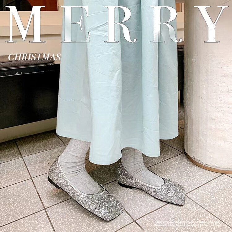 Karin Luna In Stock Spot Goods  Hurry up and grab this hot item!！Square-Toed Flat Granny Shoes