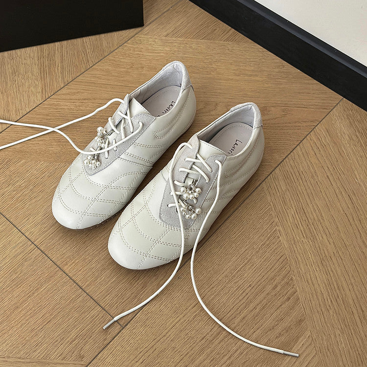 Karin Luna Casual Shoes Series~  In stock Xiaohongshu Hot-Selling Lace-Up Thick-Soled Deep Mouth Single Shoes