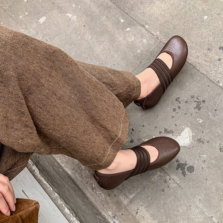 Karin Luna Full Layer Inside and Out~Basic Versatile Hidden Heel Granny Flats