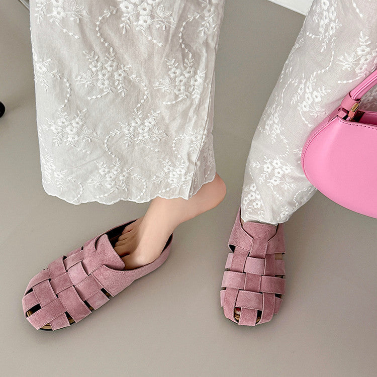 Karin Luna Full Layer Inside and Out~Basic Versatile Perforated Round Toe Birkenstock Slippers