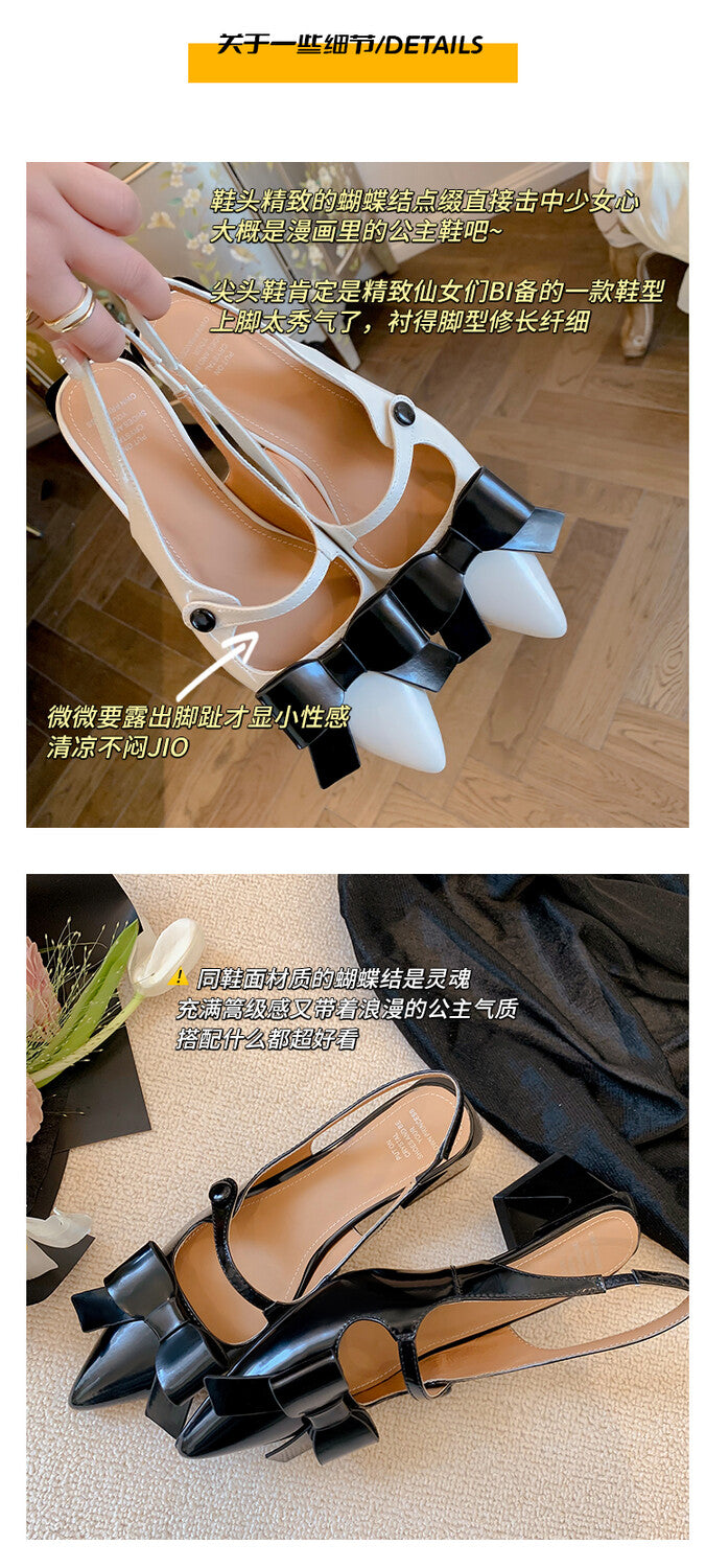 Karin Luna In Stock Spot Goods  Hot-Selling Closed-Toe Sandals  Full leather inside and out Sweet Bow