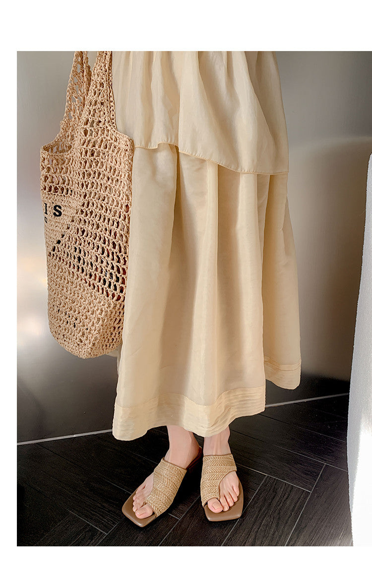 Karin Luna Bestseller  Popular  Data Hot-Selling Toe-Clip Straw Vacation Style Slippers