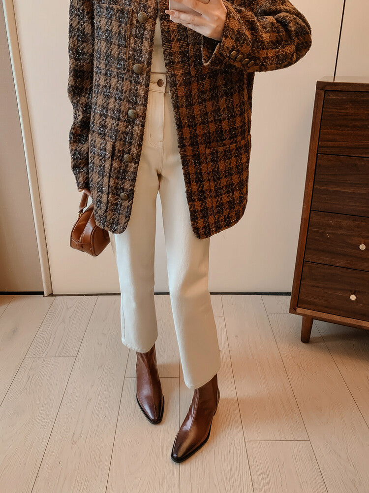 Karin Luna In Stock In stock   Classic first-layer cowhide Chelsea elastic ankle boots