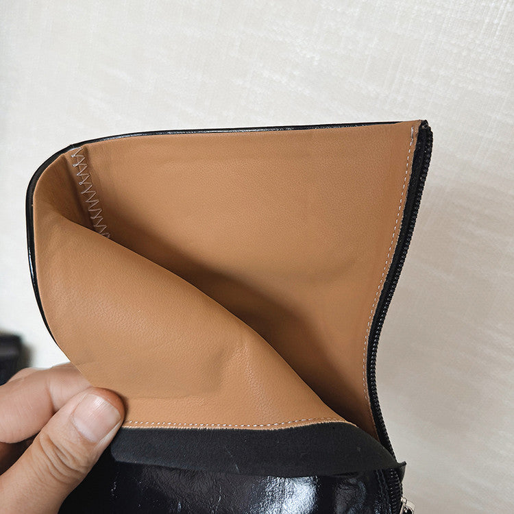 Karin Luna Versatile Elegant Style Pointed Toe Hidden Wedge Short Boots