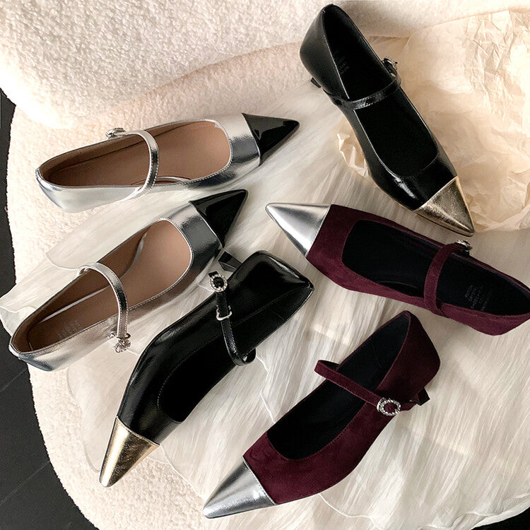 Karin Luna In Stock  Spot Goods In Stock  Classic Color Block Pointed Toe Hot-Selling Elegant Stiletto Pumps