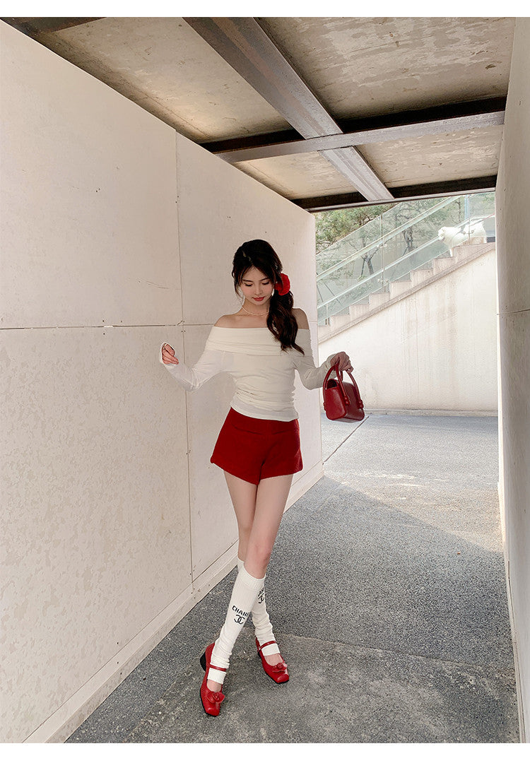 Karin Luna In Stock Spot Goods  Vintage Three-Dimensional Camellia Square-Toed Mary Jane Shoes