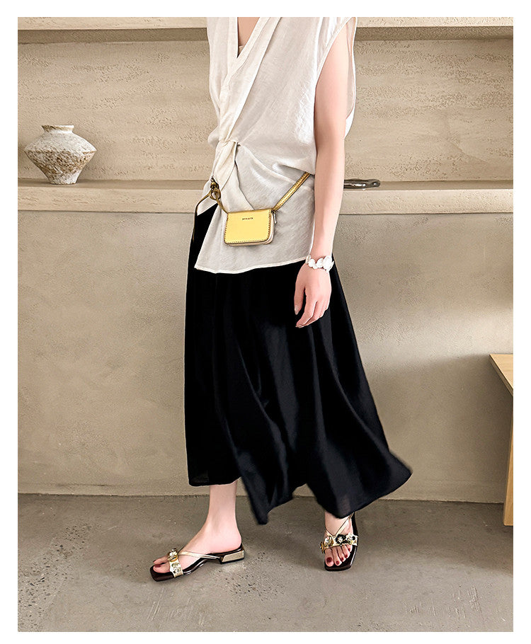 Karin Luna In Stock Spot Goods  One-Strap Sequin Floral Square-Toe Flat Slippers