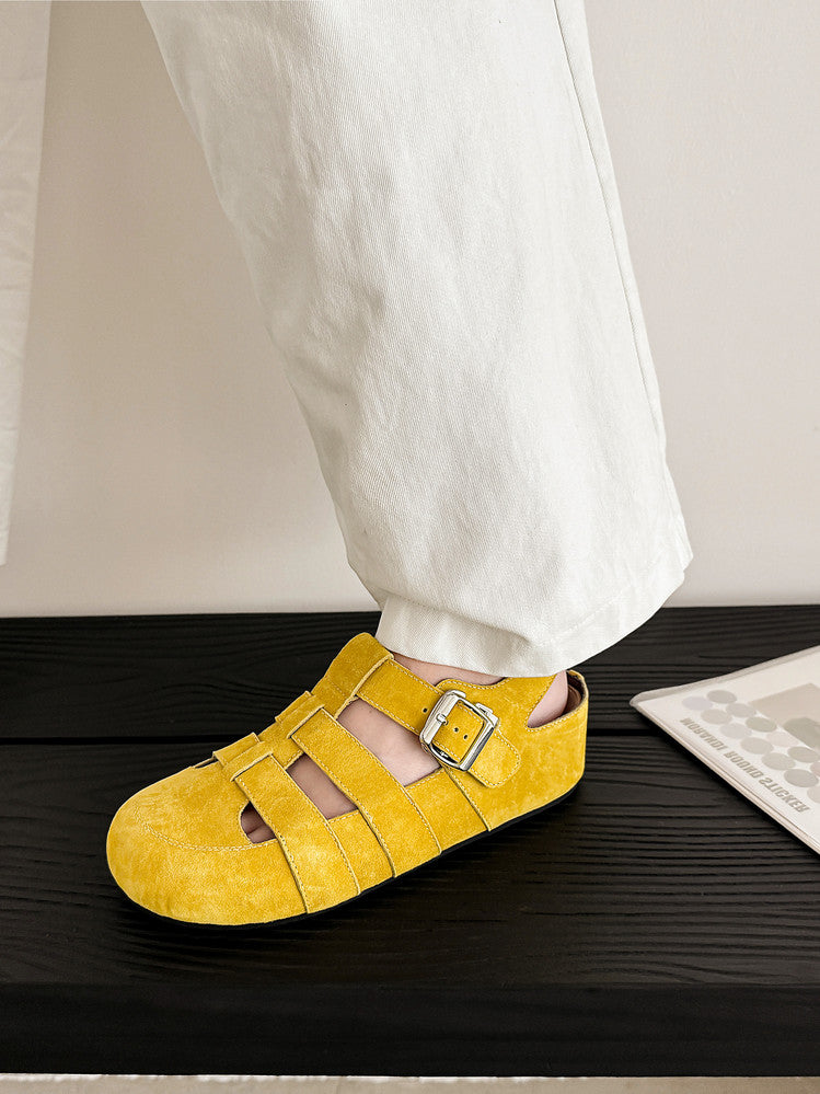 Karin Luna Full Layer Inside and Out~Basic Versatile Perforated Round Toe Birkenstock Shoes
