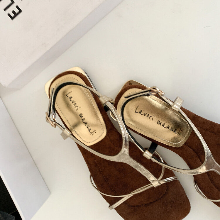 Karin Luna Bestseller Popular Featured products a Large Number of Spot Goods  Comes with data included  Thin Strap T Word Sandals