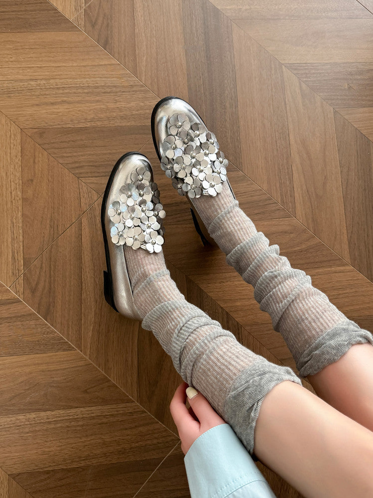 Karin Luna Casual Shoes Series~  Spot Goods In Stock Floral British Style Deep Mouth Single Shoes