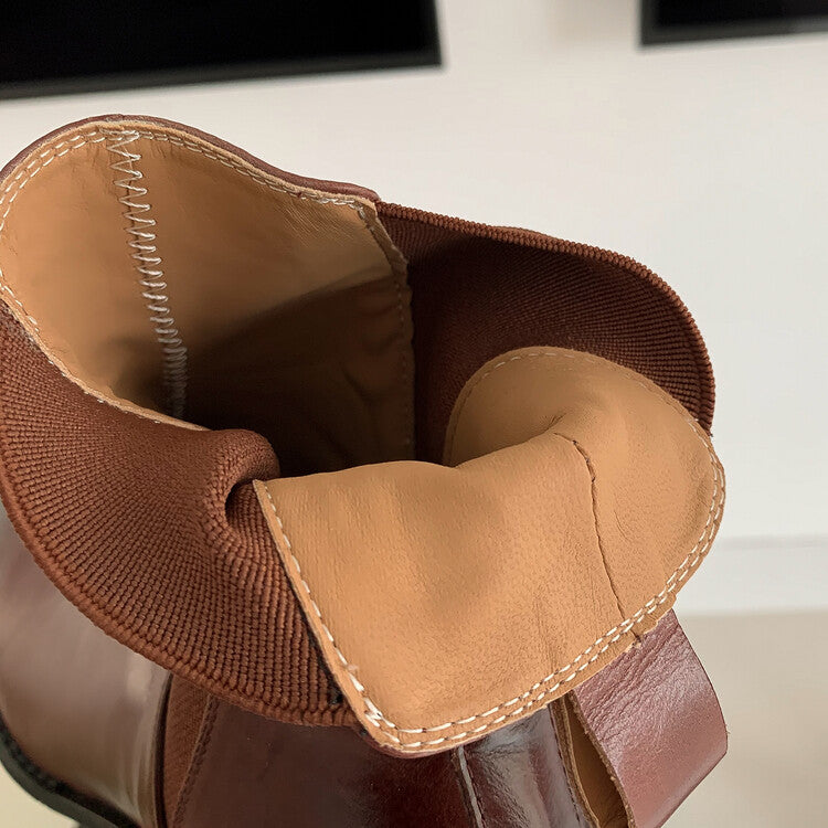 Karin Luna In Stock In stock   Classic first-layer cowhide Chelsea elastic ankle boots